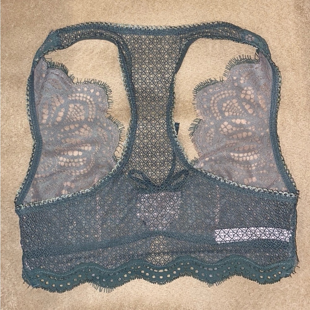 HTF Sage Green Color VS Dream Angels Lace Bralette Sz. XS - Picture 2 of 7
